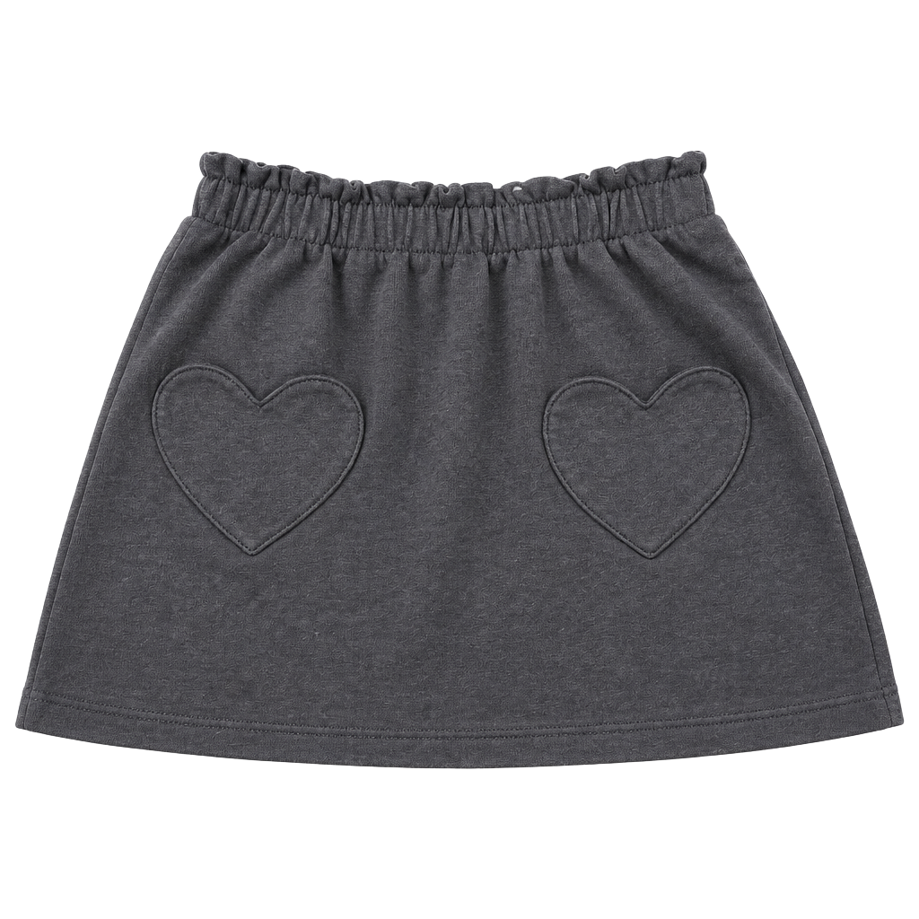 365 Kids from Garanimals Skirt Size 10 Grey Heart Pockets 1
