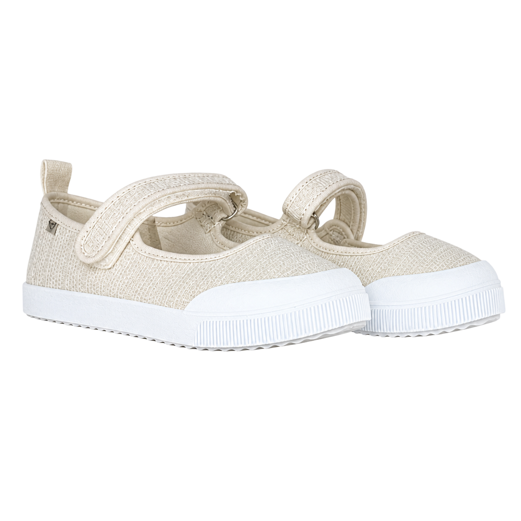 Roxy Women's Canvas Mary Jane Sneakers Beige Slip On Comfort Shoes 1