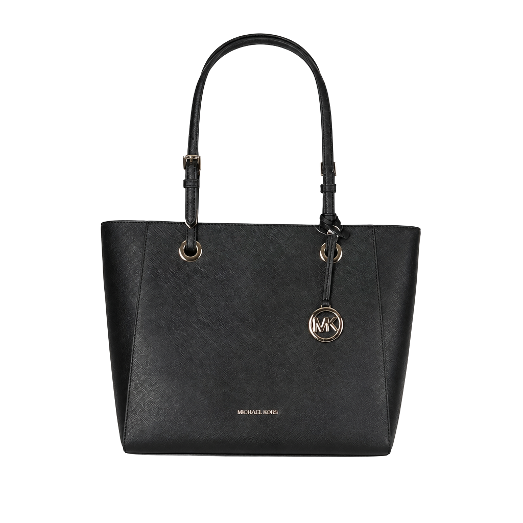 Michael Kors Walsh Medium Multifunctional Saffiano Leather Tote Bag Black 1