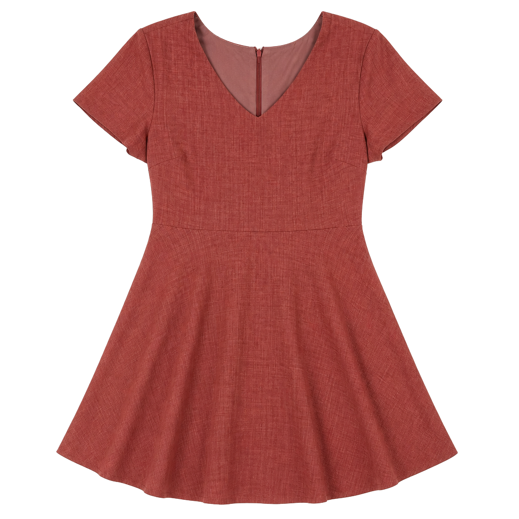 Altar'd State Apple Butter Fit & Flare Mini Skater Dress Sz M 1