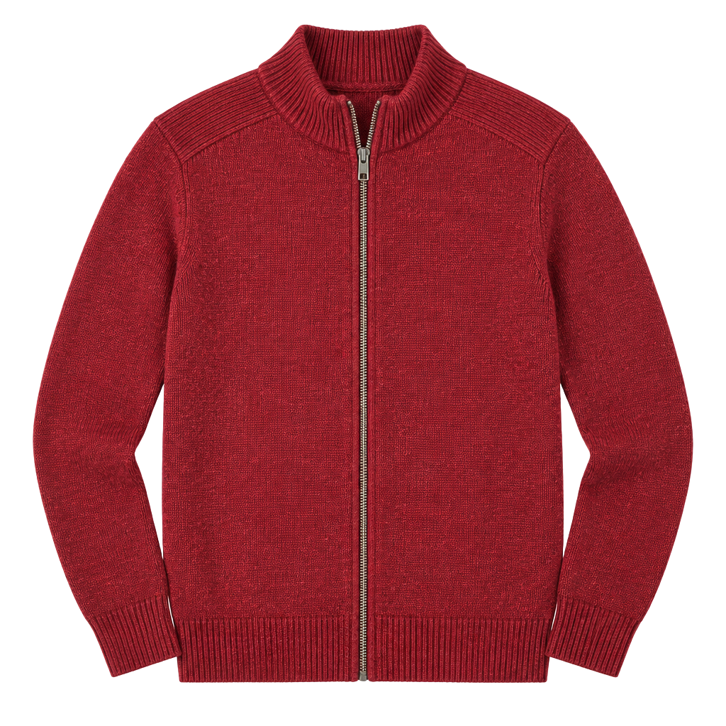 Old Navy Full Zip Sweater Size M Red Marbled 1