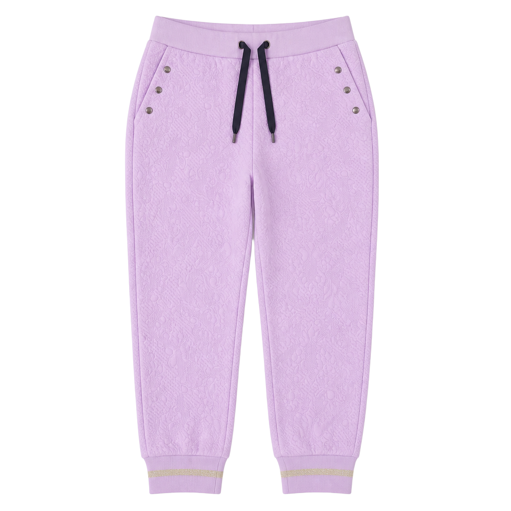 LIU•JO Lilac Embroidered Jogger Pants 1