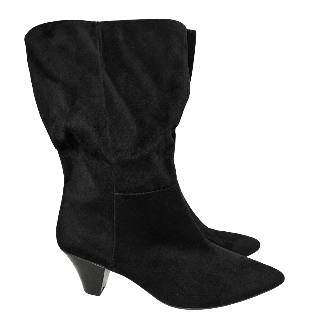Universal Thread Ada Black Dress Boots Mid-Calf Pointed Toe 1