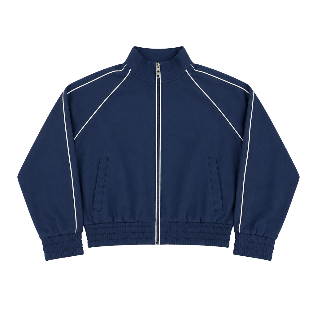 Avia Double Knit Jacket Size XL Blue Cove Full Zip Track Jacket 1