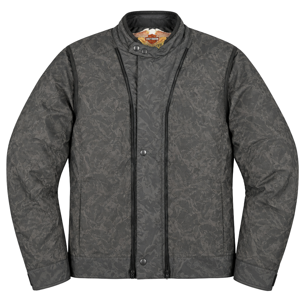 Harley-Davidson FXRG Jacket Size Large Black Waterproof Liner 1