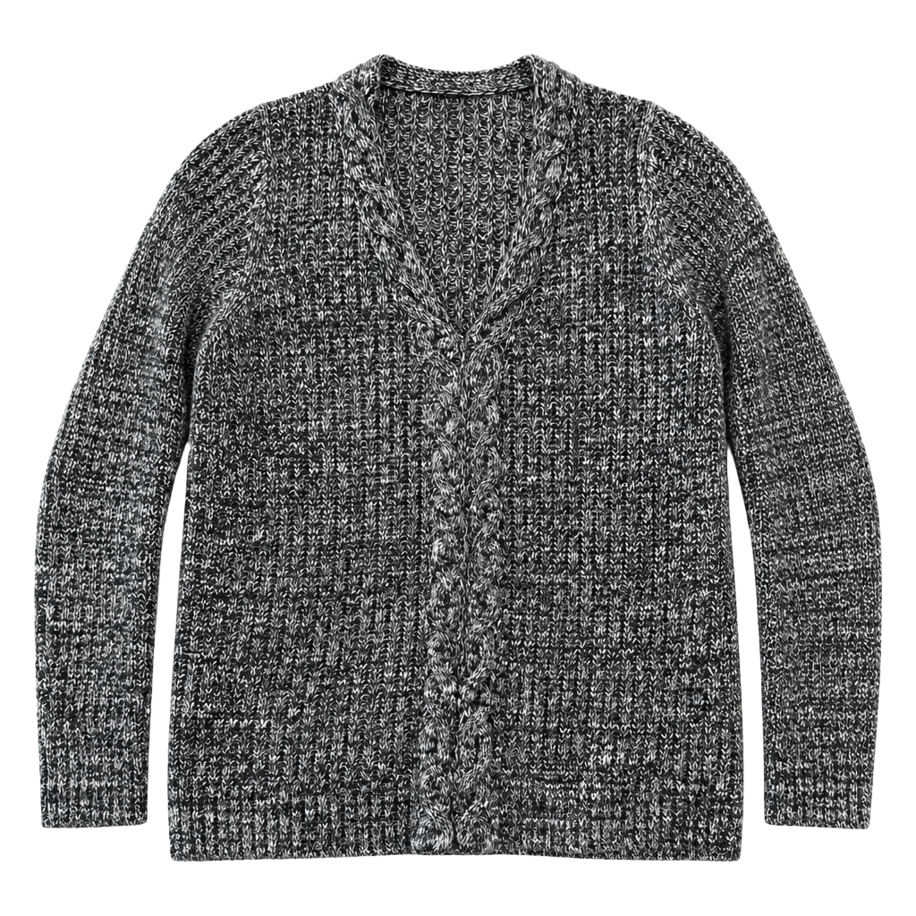 Banana Republic Sweater Size L Black White Marled Knit Pullover 1