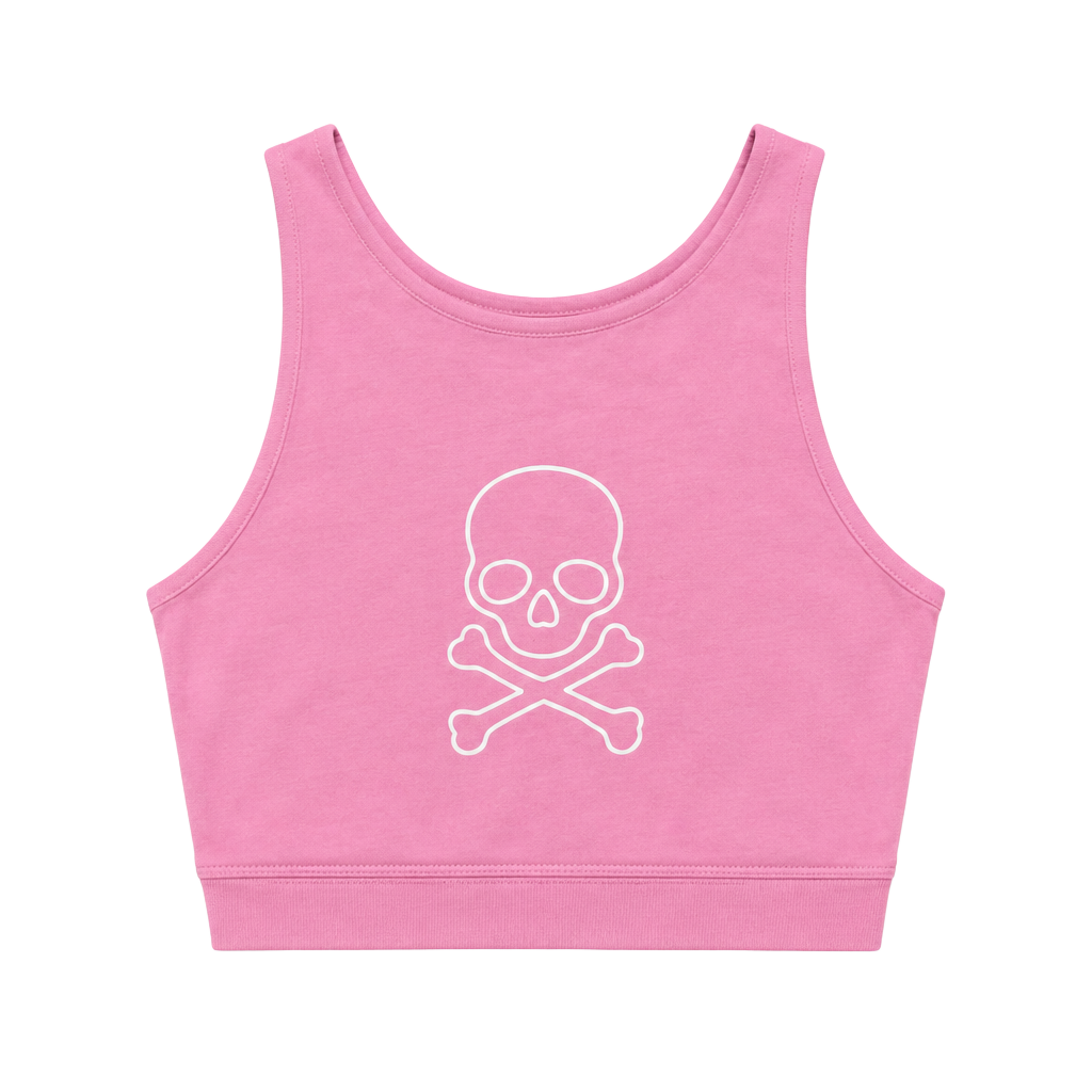 Lululemon x SoulCycle Sports Bra Size 6 Pink Skull Crop Top 1