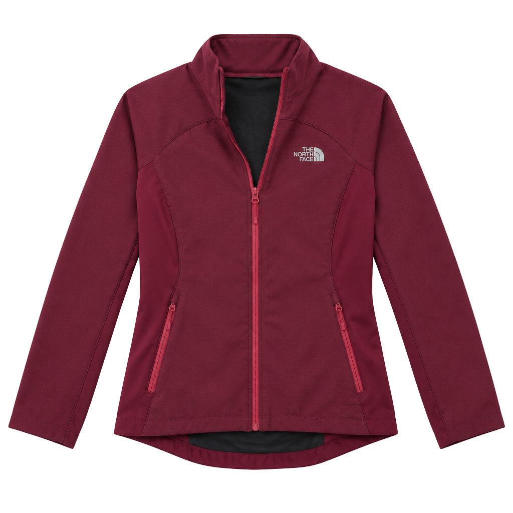 The North Face Full Zip Jacket Size M Burgundy Hooded Performance Fleece 1