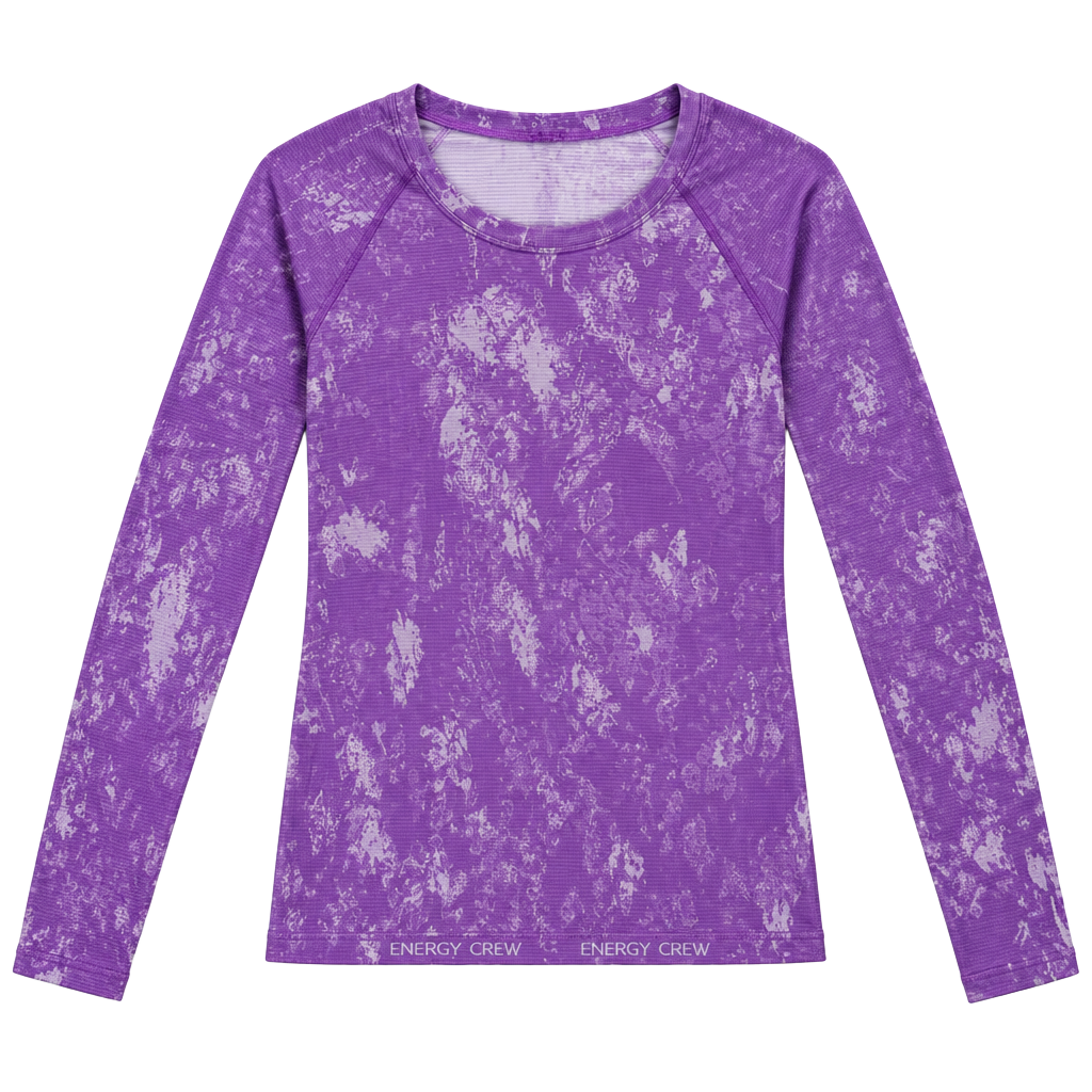Lululemon Swiftly Tech Long Sleeve 2.0 Size 6 Purple Splatter Athletic Shirt 1