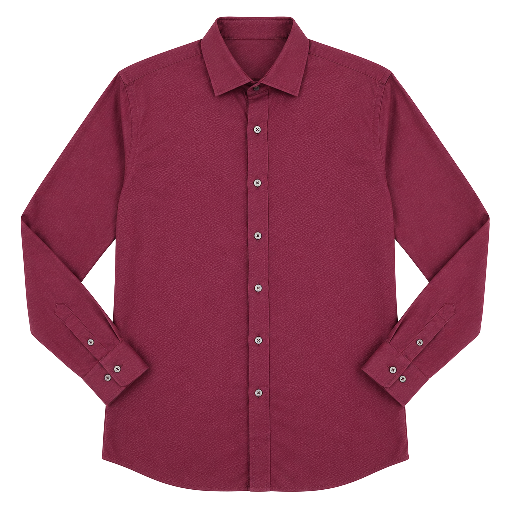 Tommy Hilfiger Dress Shirt Size 15-15.5 32/33 Burgundy Slim Fit Cotton M 1
