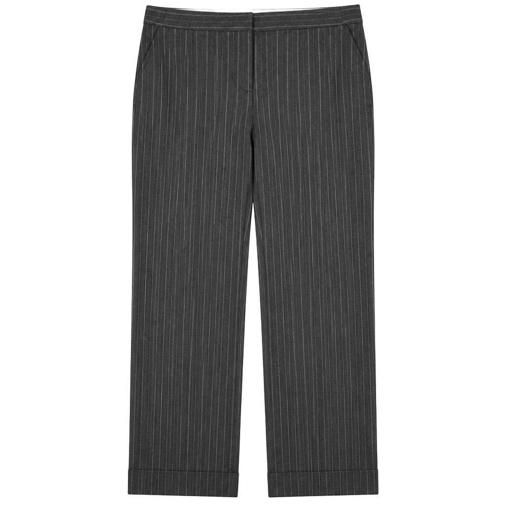 Semantiks Pinstripe Dress Pants Size 10 Black Gray Career Trousers 1