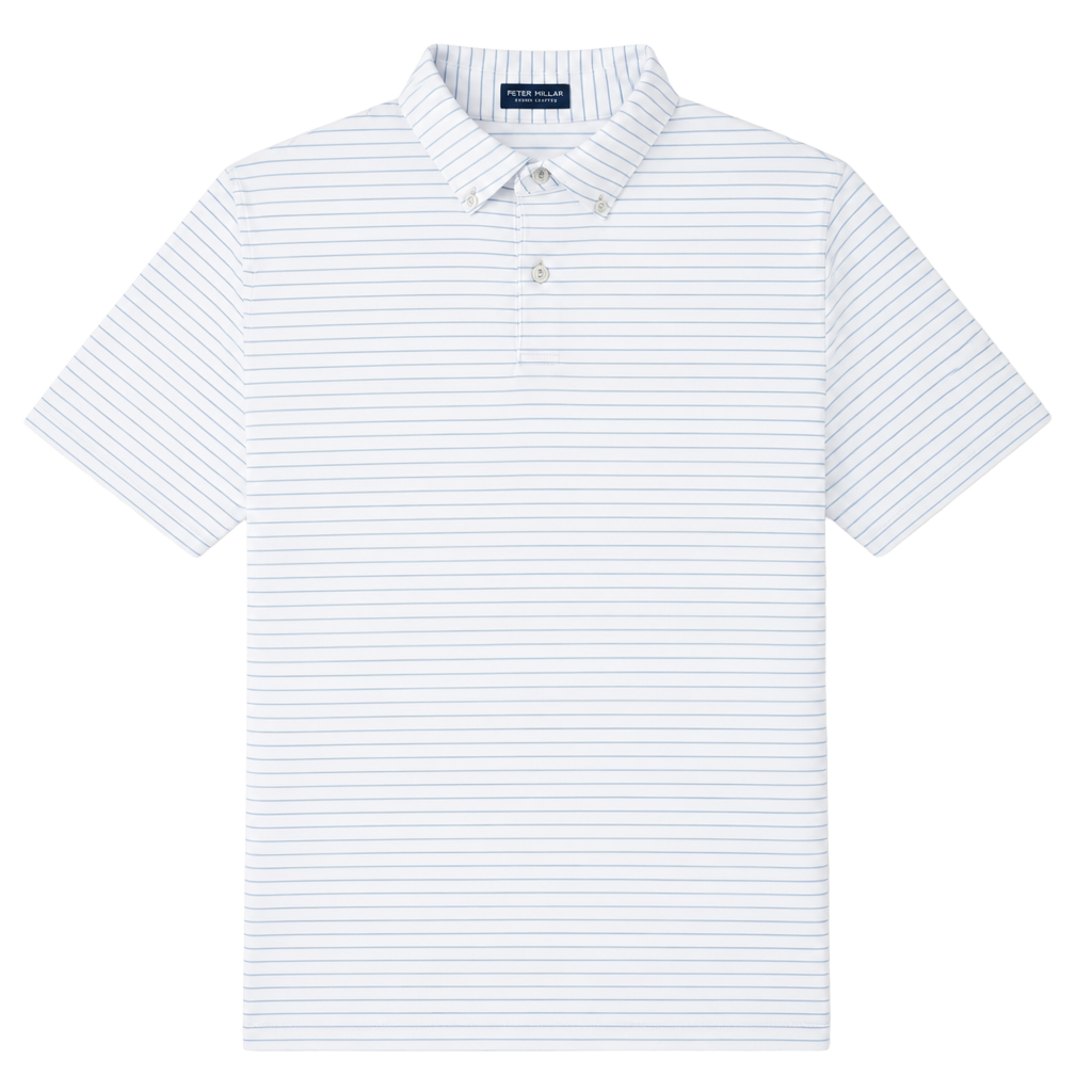 Peter Millar Crown Crafted Polo Shirt Size L Striped Golf 1