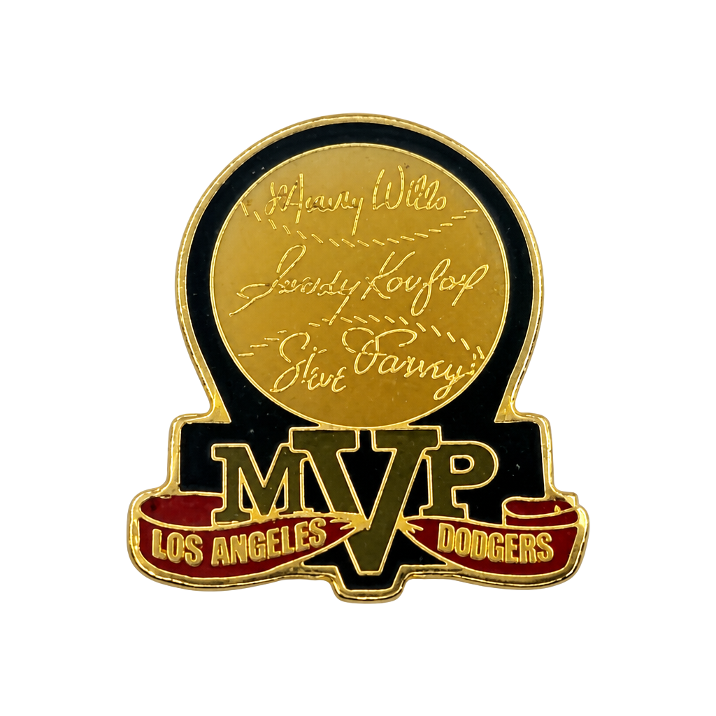 1988 Unocal 76 Los Angeles Dodgers MVPs Pin Maury Wills Sandy Koufax Steve Garvey 1