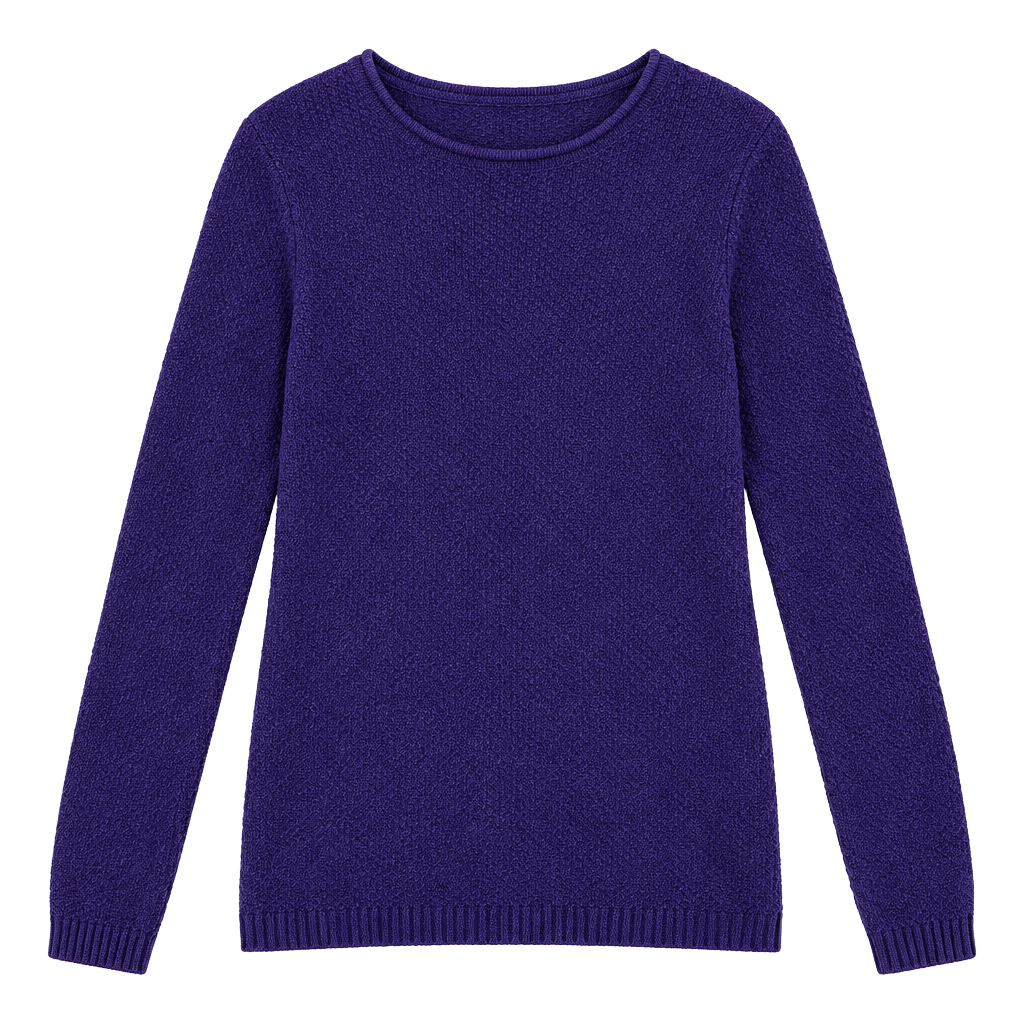 Notations Purple Textured Tunic Sweater Petite Large 1