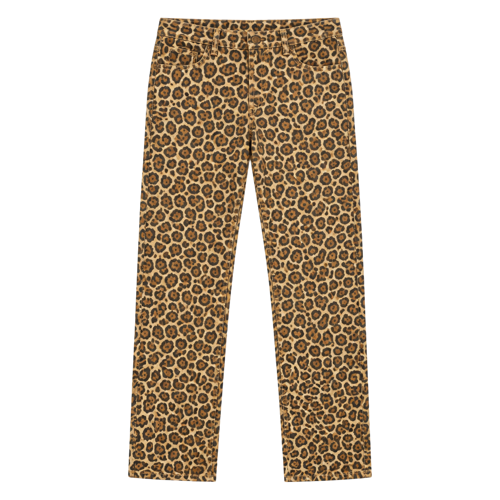 NY&C Leopard Scetchy High-Waist Pull-On Legging Pants Animal Print 1