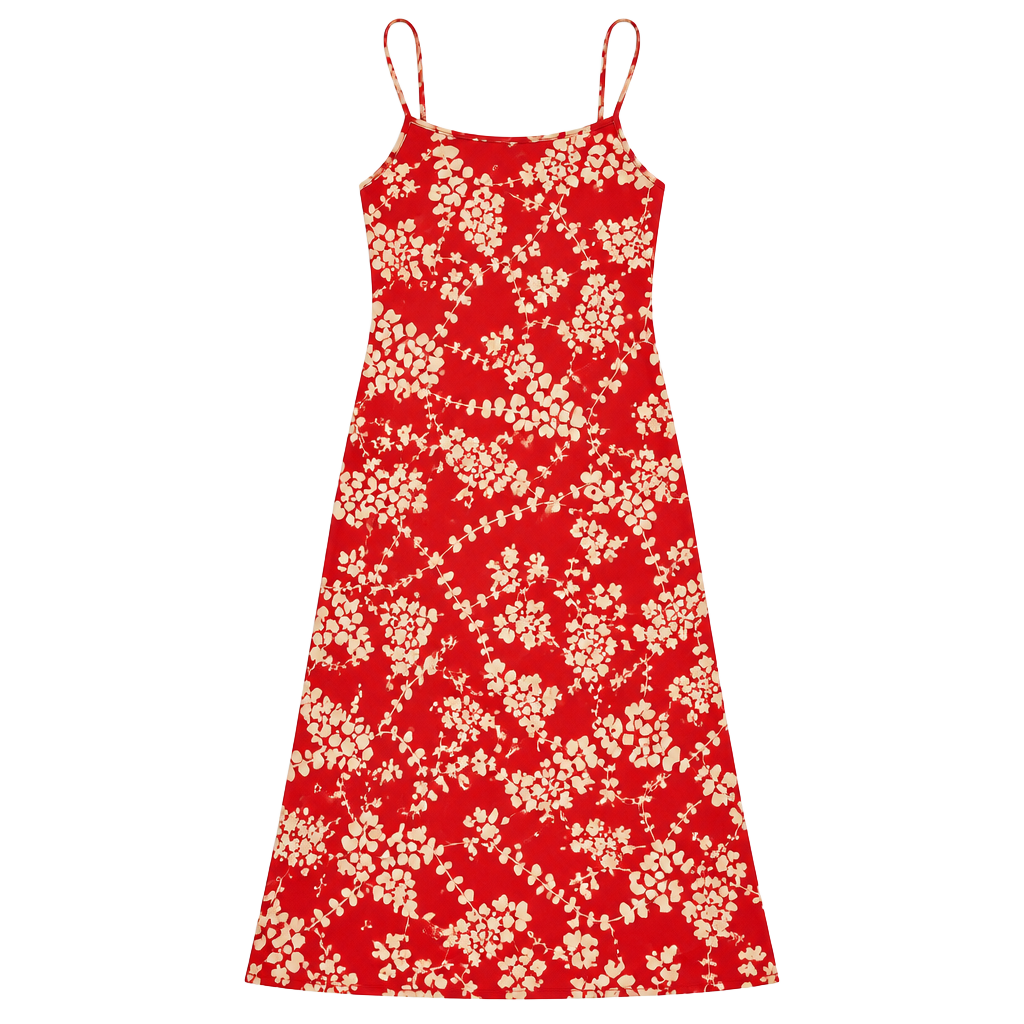 Michael Michael Kors Dress Size 12 Red White Floral Slip 1