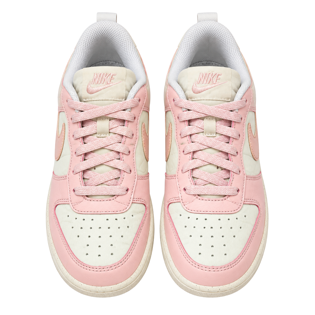 Nike Court Borough Low Recraft Size 4.5Y Pink White Sneakers 1