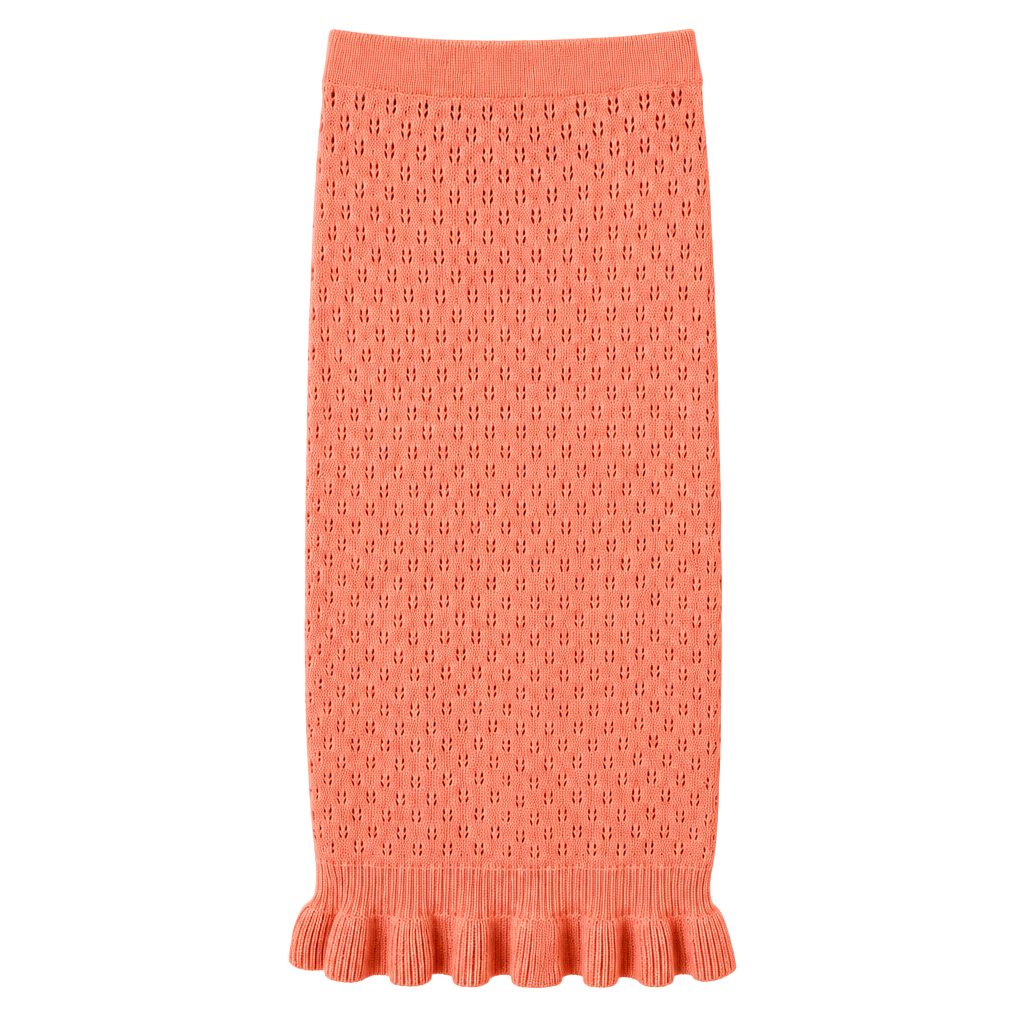 LC Lauren Conrad Skirt Women’s Size S Coral Pink Knit Midi 1