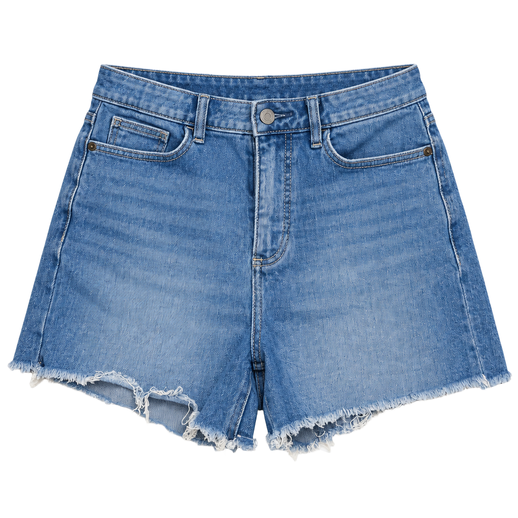 LC Lauren Conrad High Rise Cut Off Short Women Size 6 Blue Denim 1