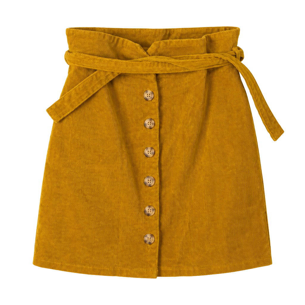 June & Hudson Corduroy Mini Women’s Skirt Size S Mustard 1