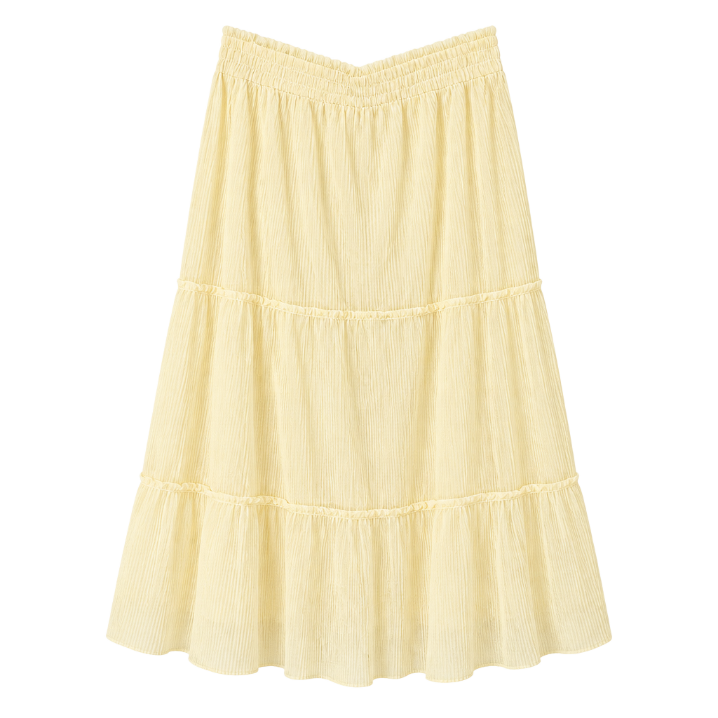 LC Lauren Conrad Tiered Maxi Skirt Women’s Size Small Cream 1