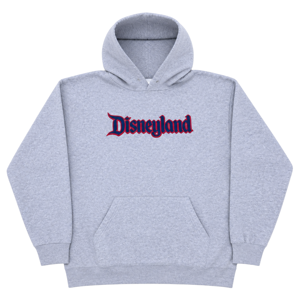 Disney Disneyland Resort Hoodie Size XL Gray Red Blue Graphic 1