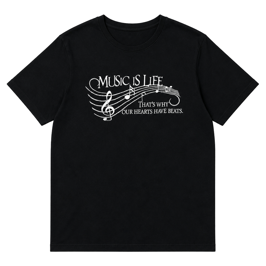 Gildan Music Is Life Graphic T-Shirt 1