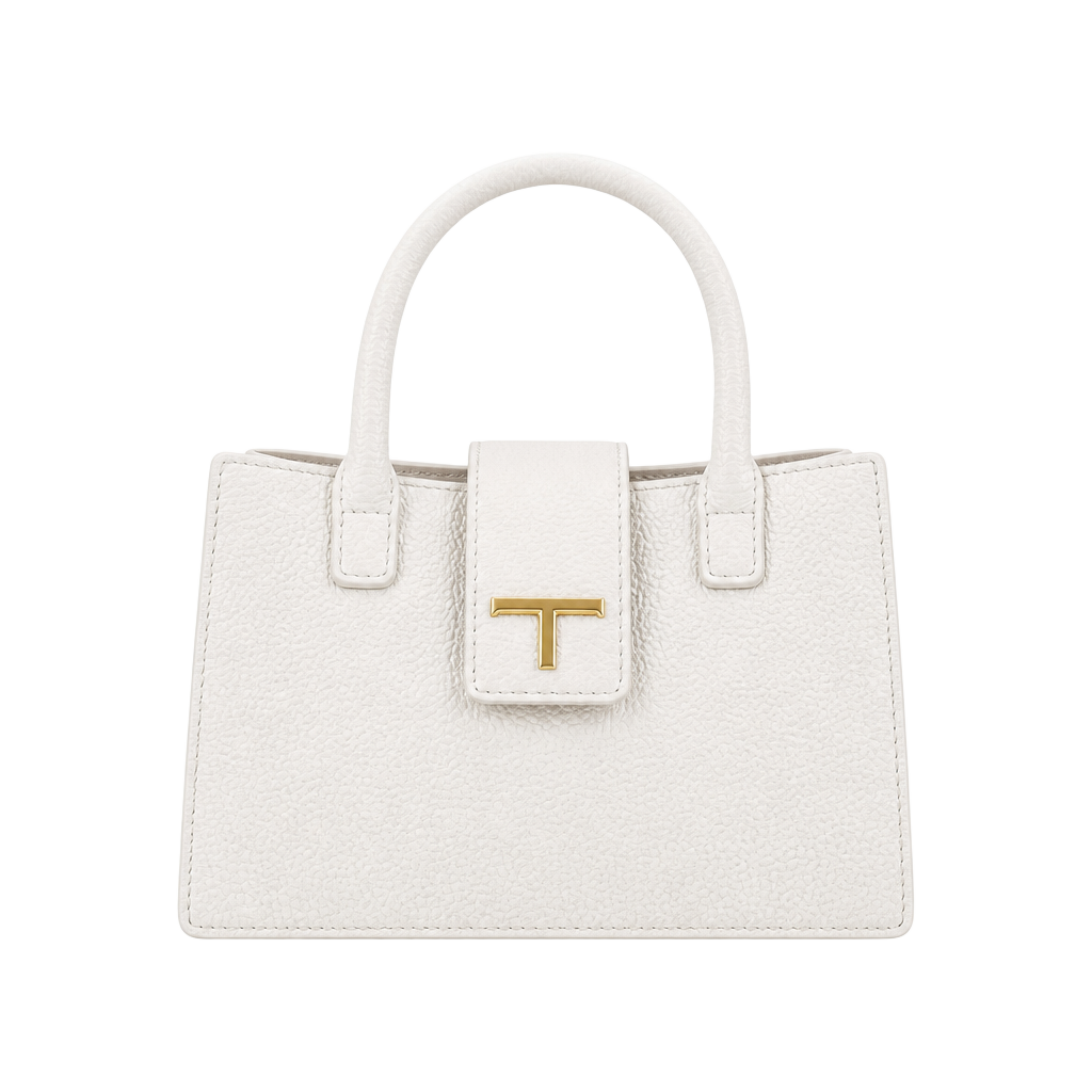 Tahari Lexington Mini Satchel Eggshell White Handbag Crossbody 1