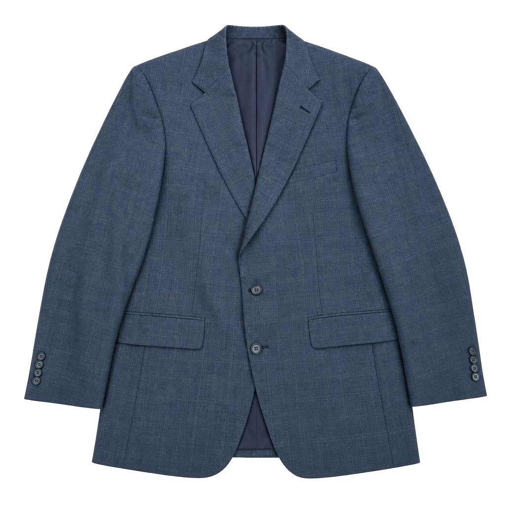 J.A. Bank Clothiers Men's Charcoal Grey Plaid Wool Suit Jacket Blazer 1