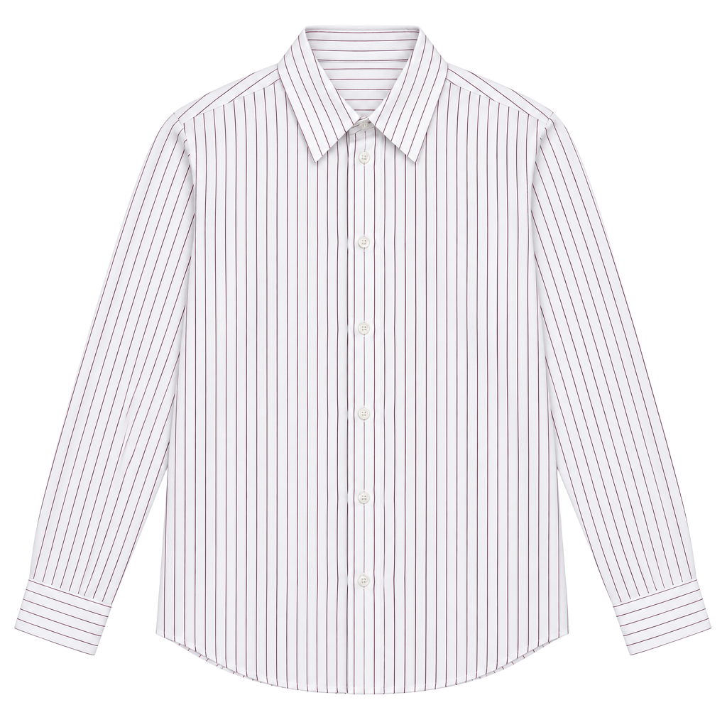 Celine Paris White and Red Pinstripe Button-Up Shirt Sz 41 1