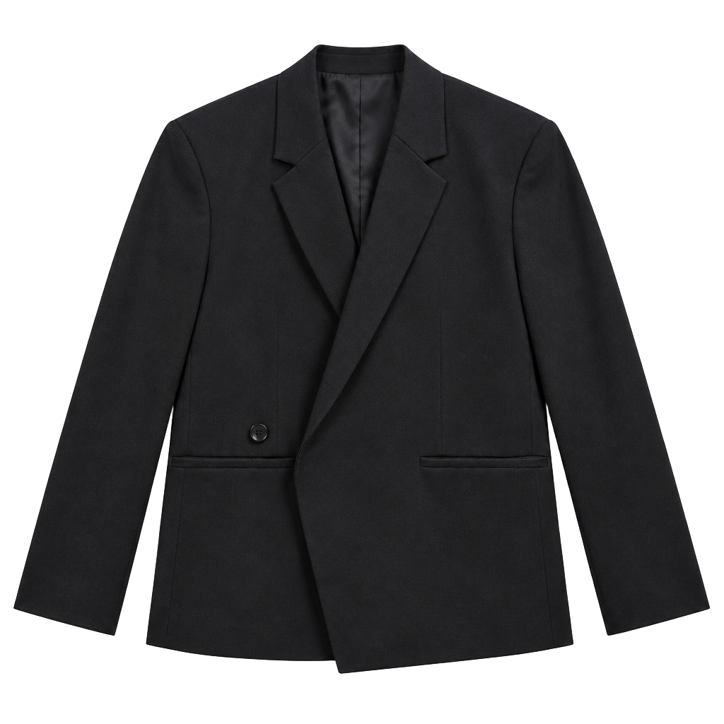 Zara Black Double-Breasted Blazer Jacket 1