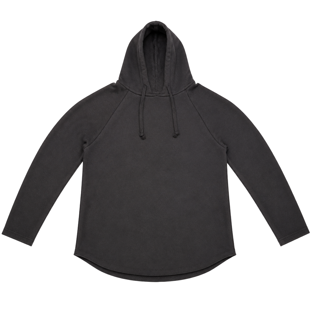 Oversized Raw-Hem Pullover Hoodie 1