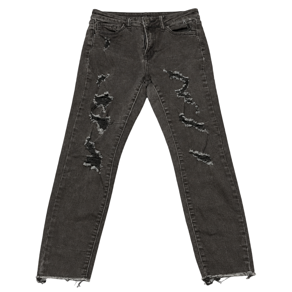 American Eagle Jeans Women's Black Next Level Stretch Distressed Jegging! 1