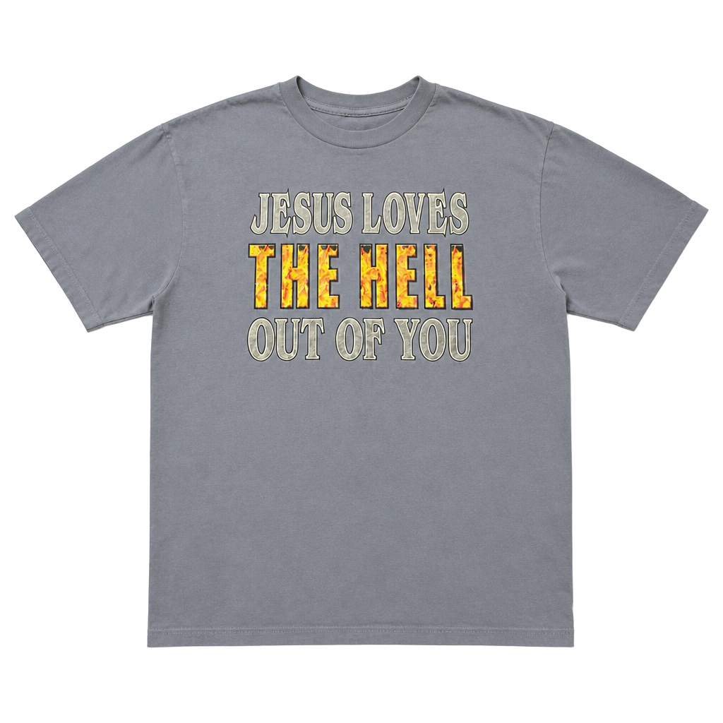 Vintage, The Black Dog Jesus Loves The Hell Out Of You Christ Shirt 1