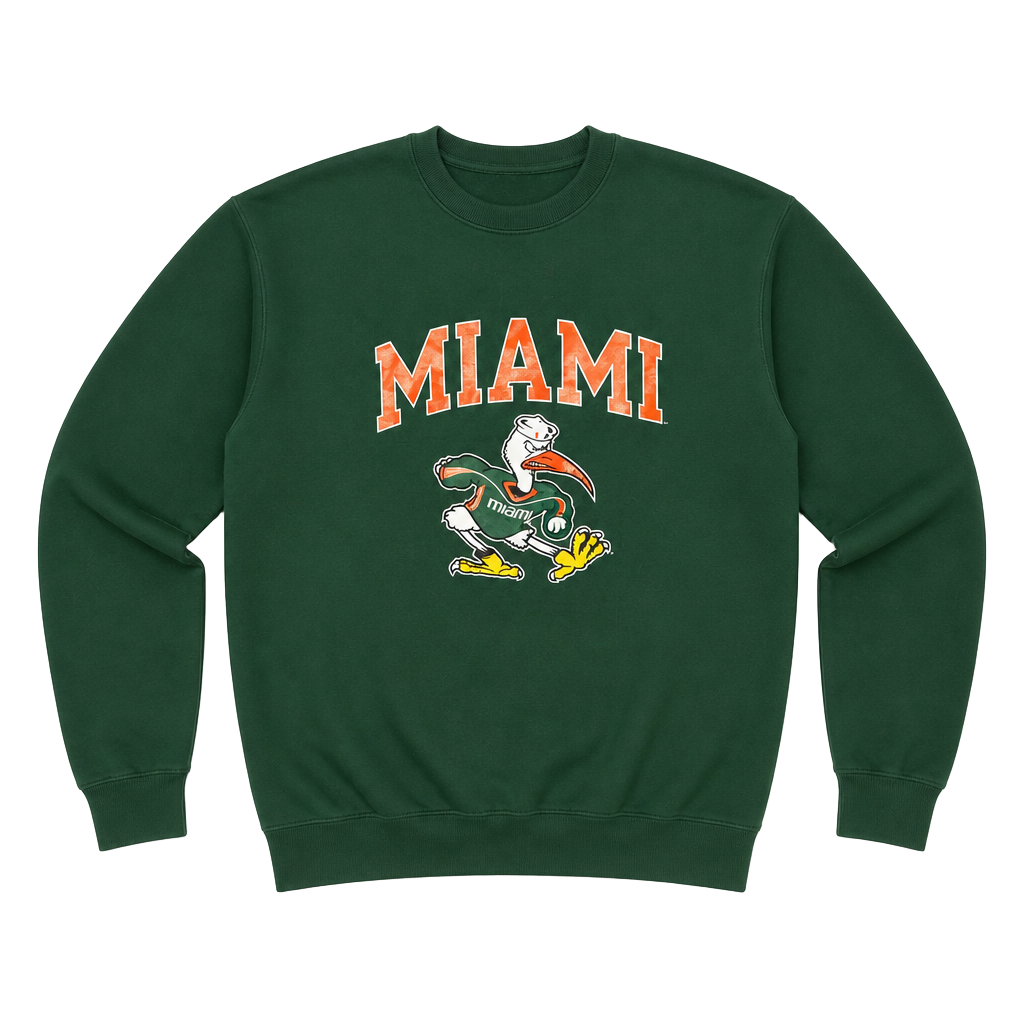 Vintage Champion Eco Authentic Miami Hurricanes Sweatshirt Size M 1