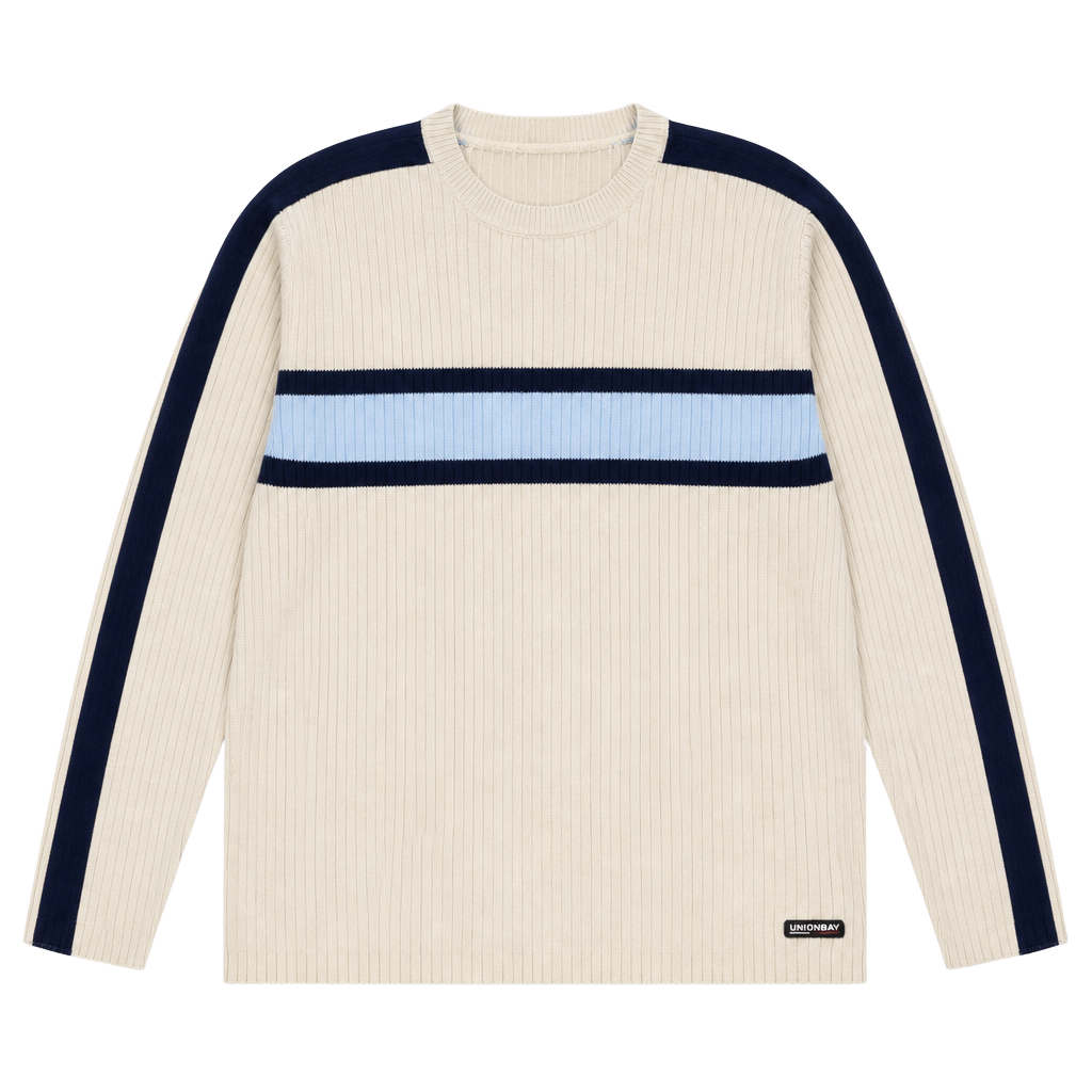 Vintage Unionbay Ribbed Knit Sweater XL Striped Crewneck 1