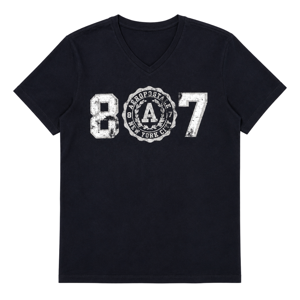 Y2K Aeropostale 87 Graphic T-Shirt Size M 1