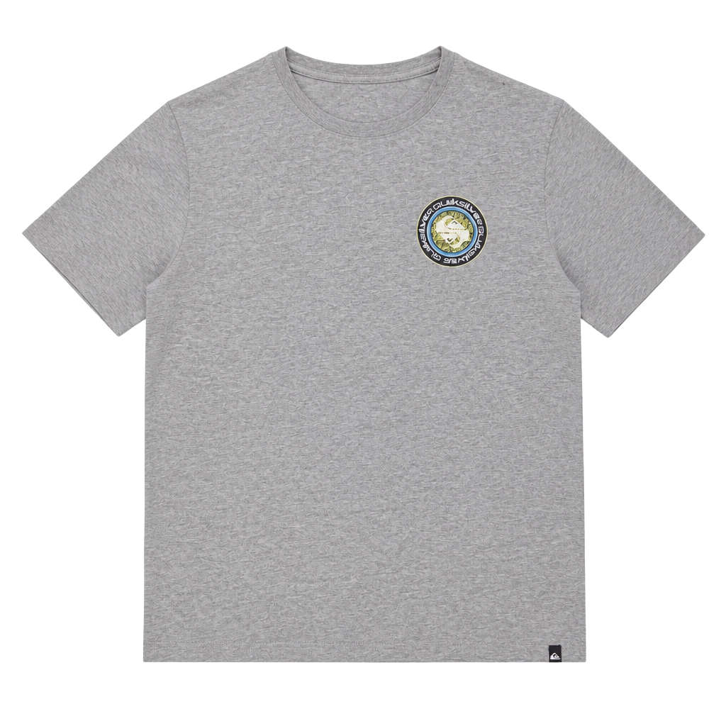 Y2K Quiksilver Men's Grey Graphic Logo Short Sleeve T-Shirt 1
