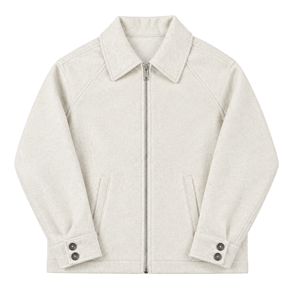 Bagatelle Collection Zip Up Jacket Size M White 1