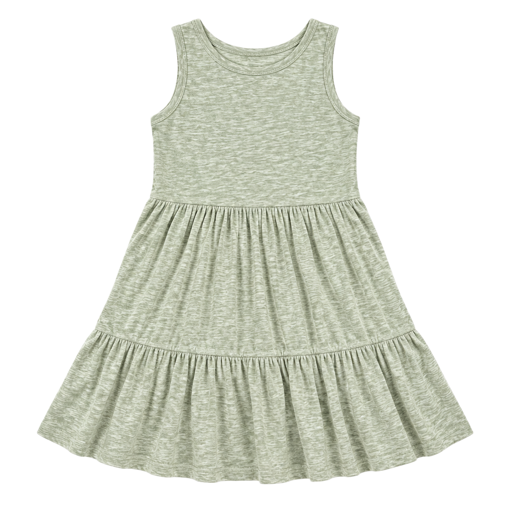 Saturday Sunday by Anthropologie Tiered Dress Size M Light Green Sleeveless 1