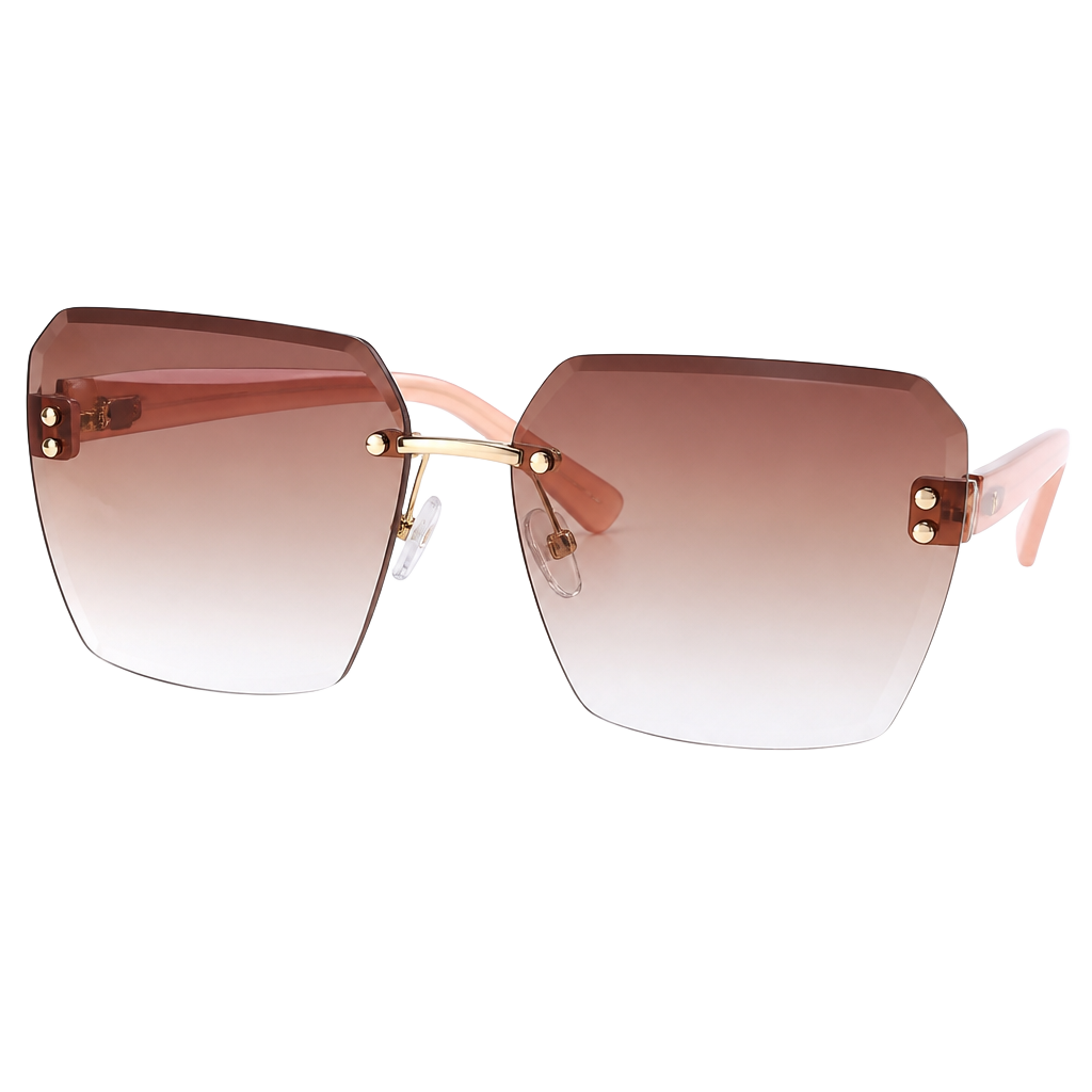 Dior Women's Rimless Square Beveled Edge Sunglasses with Gradient Lenses 1