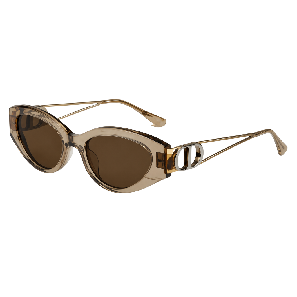 Dior 30Montaigne B6I Cat-Eye Sunglasses with CD Logo Gold Tone Temples 1