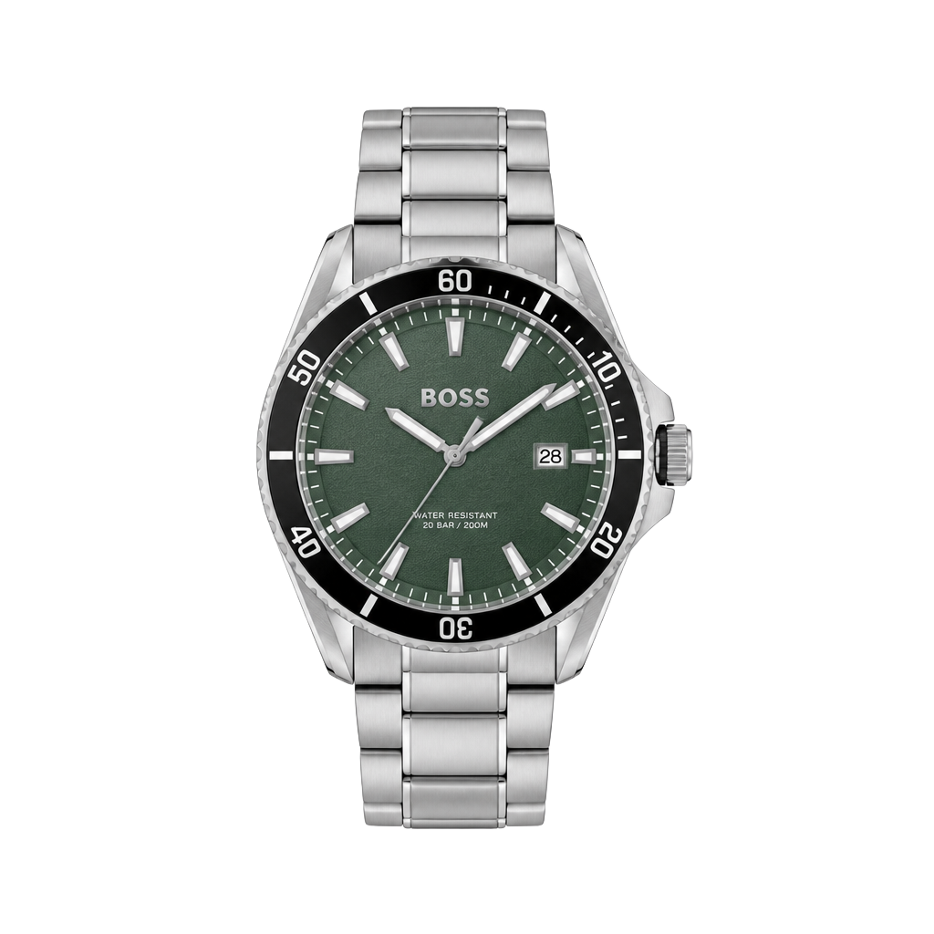 Emporio Armani AR11338 World Explorer Green Dial Stainless Steel Men's Watch 1