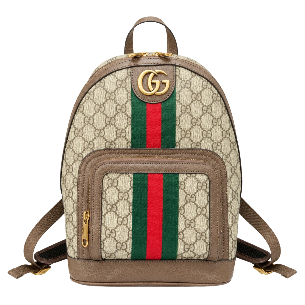 Gucci Ophidia Small GG Supreme Backpack with Web Stripe 1