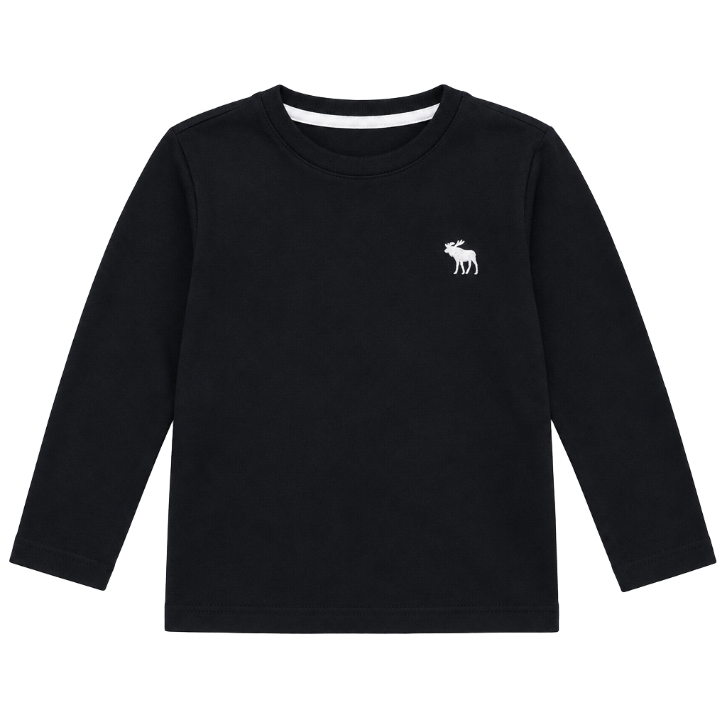 Abercrombie Kids T-Shirt Size 15/16 Black Icon Logo 1