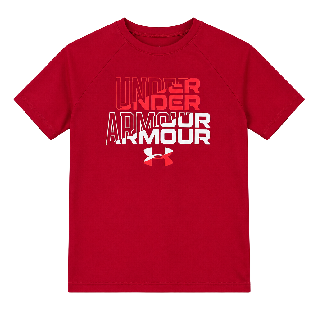 Under Armour Wordmark Short-Sleeve T-Shirt Youth Medium Red 1