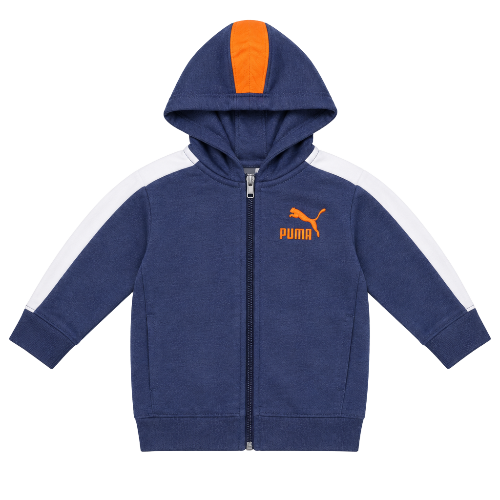 Puma Zip Up Hoodie Blue Orange 0-3 months 1