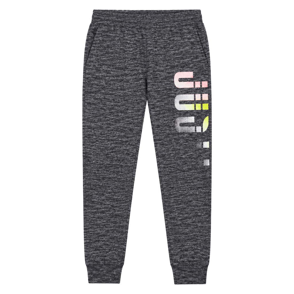 Justice Gray Space Dye Leggings With Rainbow Logo 1