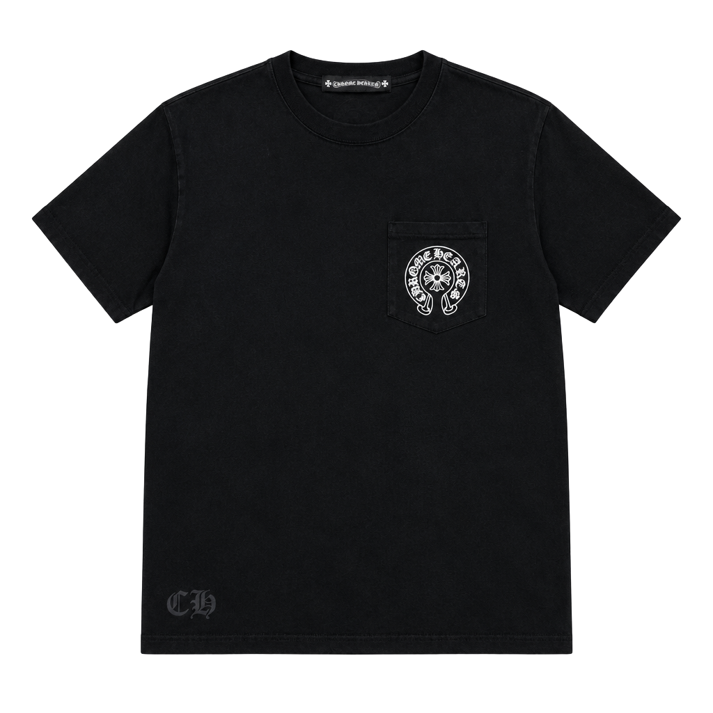 Chrome Hearts Los Angeles Pocket T-Shirt Size M Black Cotton 1