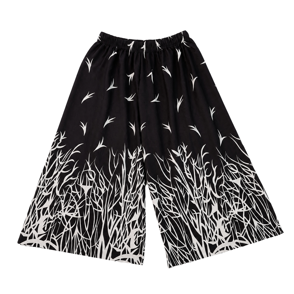 Soho Apparel Ltd. Size L Black and White Geometric Print Pants 1